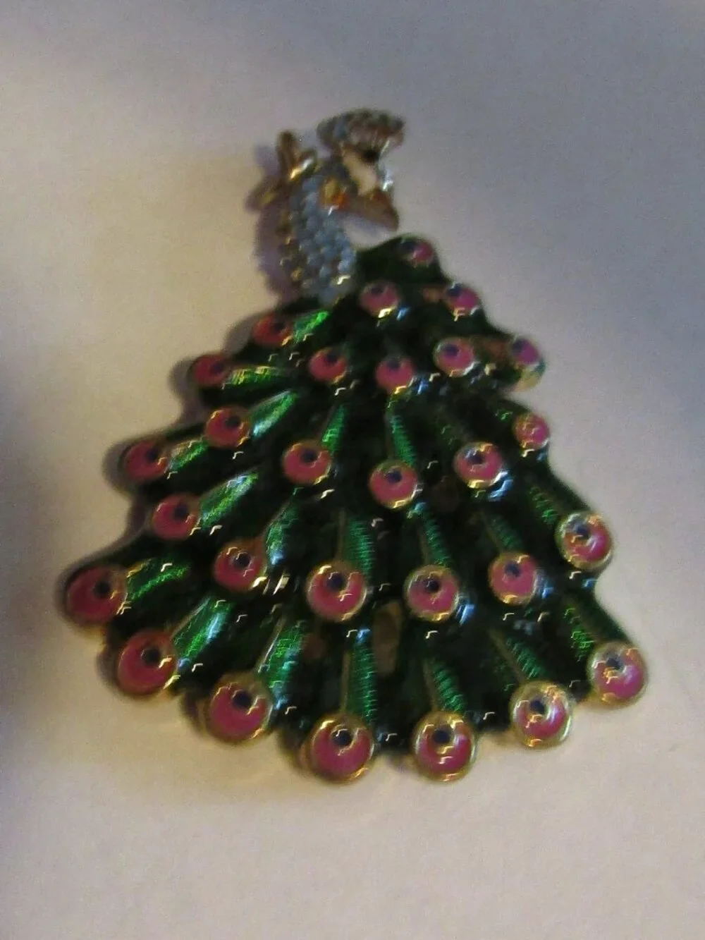 PEACOCK LOVERS LOT OF 3!  Standing Statue + 2 Pendants